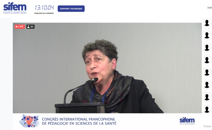 JuDeWever's tweet photo. 👥Ouverture du Congrès International Francophone de Pédagogie en Sciences de la Santé par Christine Ammirati, Conseillère santé au Ministère de l'Enseignement supérieur. #SIFEM @LaSifem
@cpasimusante https://t.co/kKimf396aE
