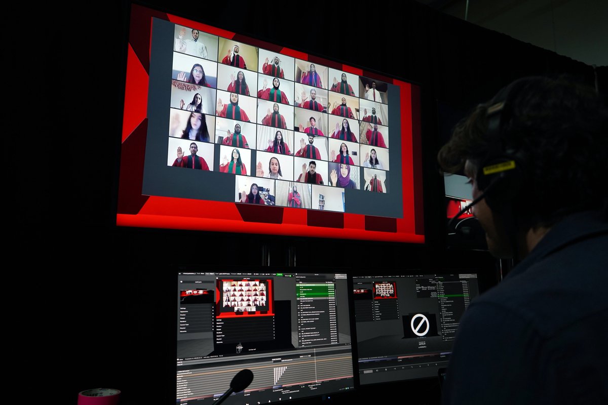 CreativeTechnol's tweet image. A year ago CTME delivered the regions first-ever live #VirtualGraduation &amp;amp; last week we were honoured to yet again deliver another virtual graduation for the same Qatar based University. Supplying a full #VirtualSolution #ContentCreation &amp;amp; #CommsSystem. #CTGroupEvents