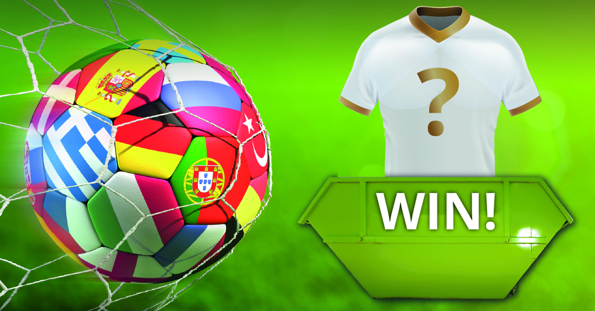 SCORE with some great SKIP DEALS during this summers football!  Don't delay and book today to be entered into a draw to win the nation of your choices shirt.
To book a skip visit us at ellgia.co.uk quoting the code: FOOTBALL21