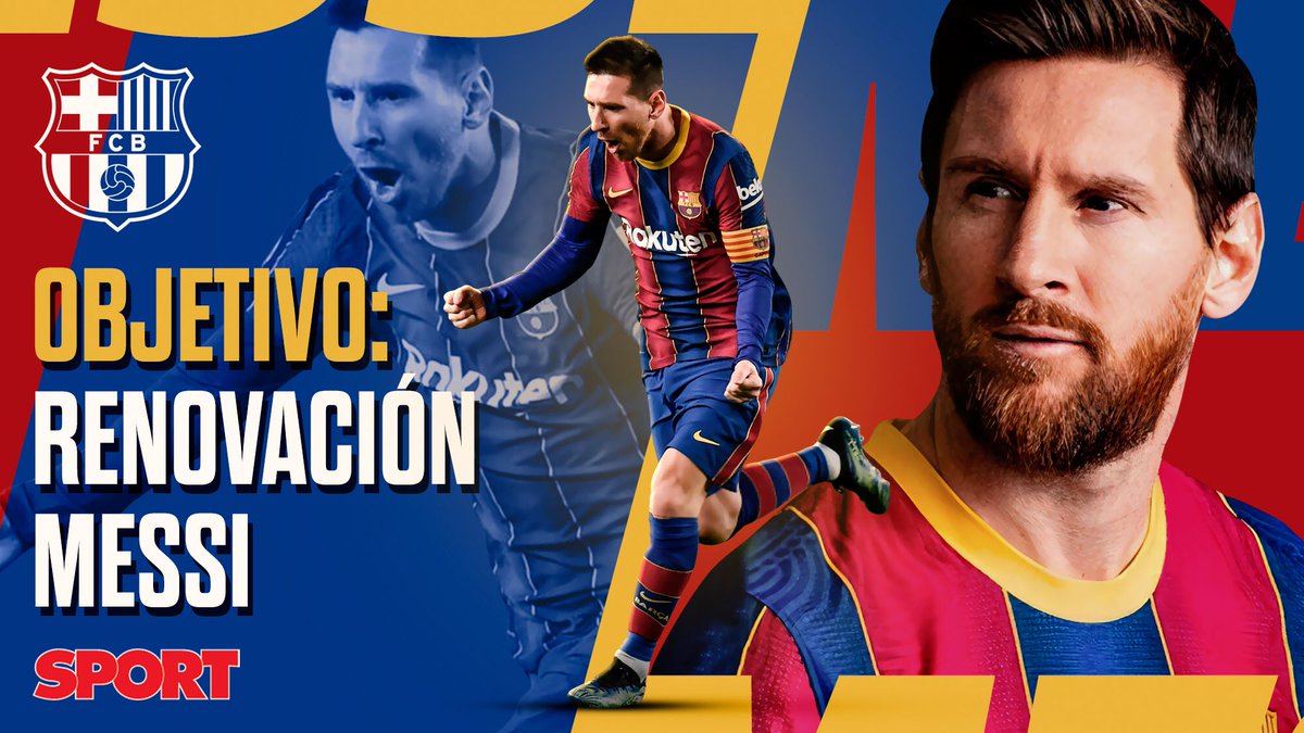 sport's tweet photo. #FCB🔵🔴 

💥Objetivo: la renovación de Messi 

👉¿Crees que continuará en el Barça? 
🔁Sí
❤No https://t.co/Z9TFAS4IA8