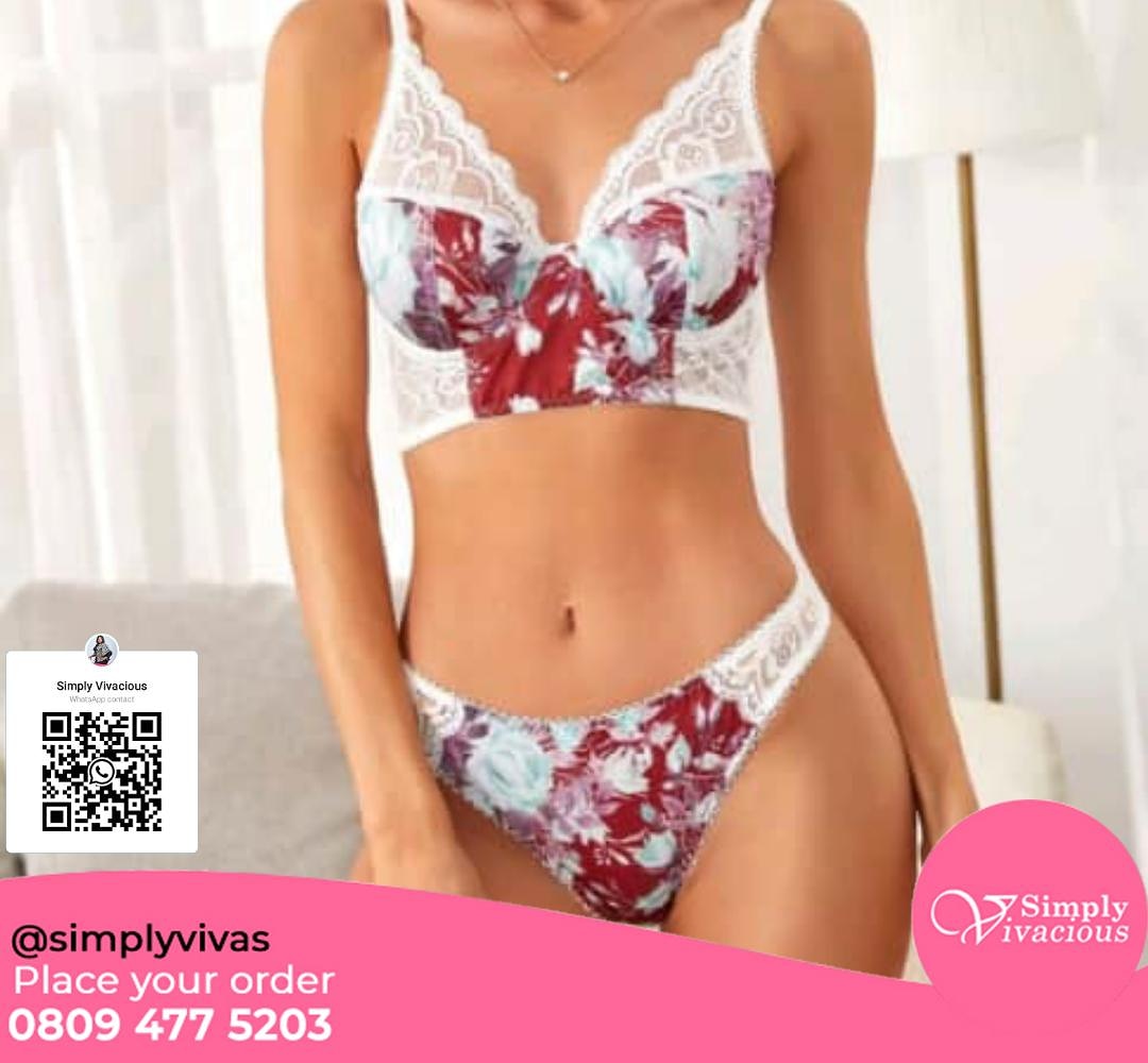 Simplyvivas's tweet photo. Full cup floral prints bra / pant set https://t.co/FV7jvVuOaE