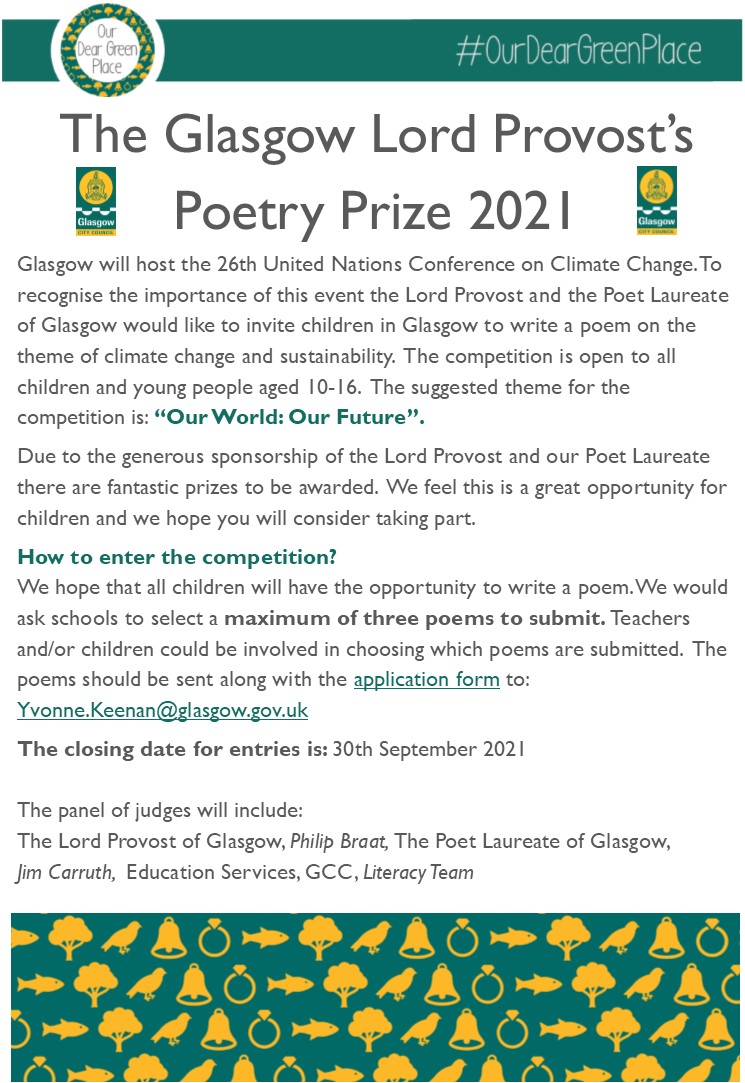 Lord Provost of Glasgow 🇺🇦 on Twitter "The 2021 Lord Provost’s Poetry