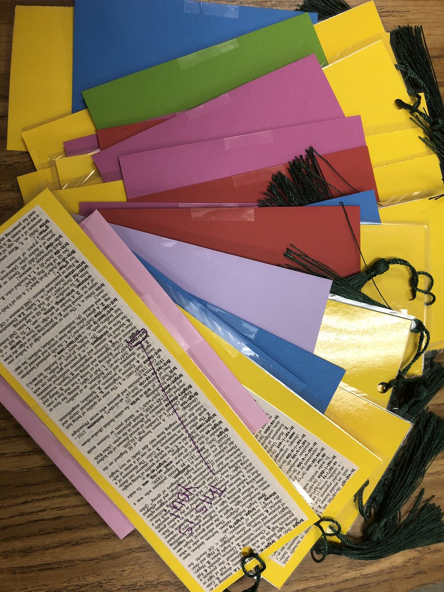 TreuliebT's tweet photo. Last day. Time for notes. This year Iโve added bookmarks for my lit kids. #LitIsLit @FHS_CCAP @FHS_WildcatLife @wkmcateer4 https://t.co/ZAXF6YKQYT