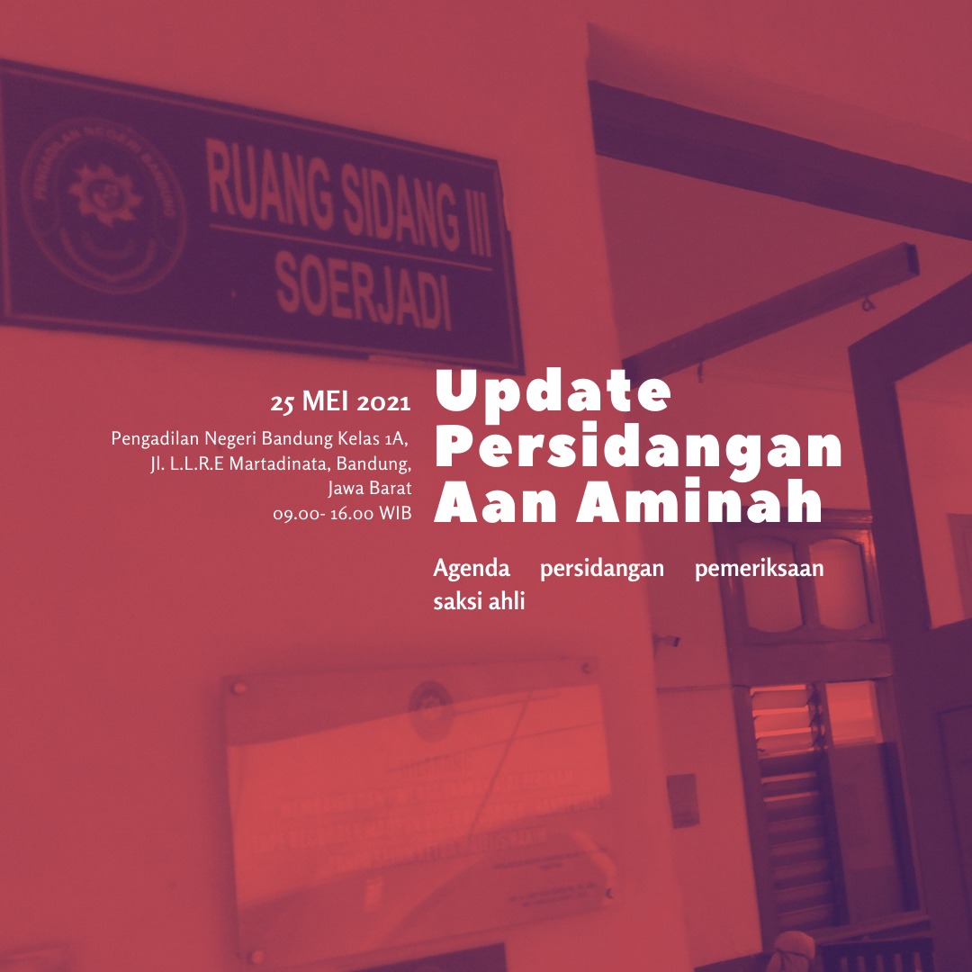 Lanjutan sidang pidana Aan Aminah