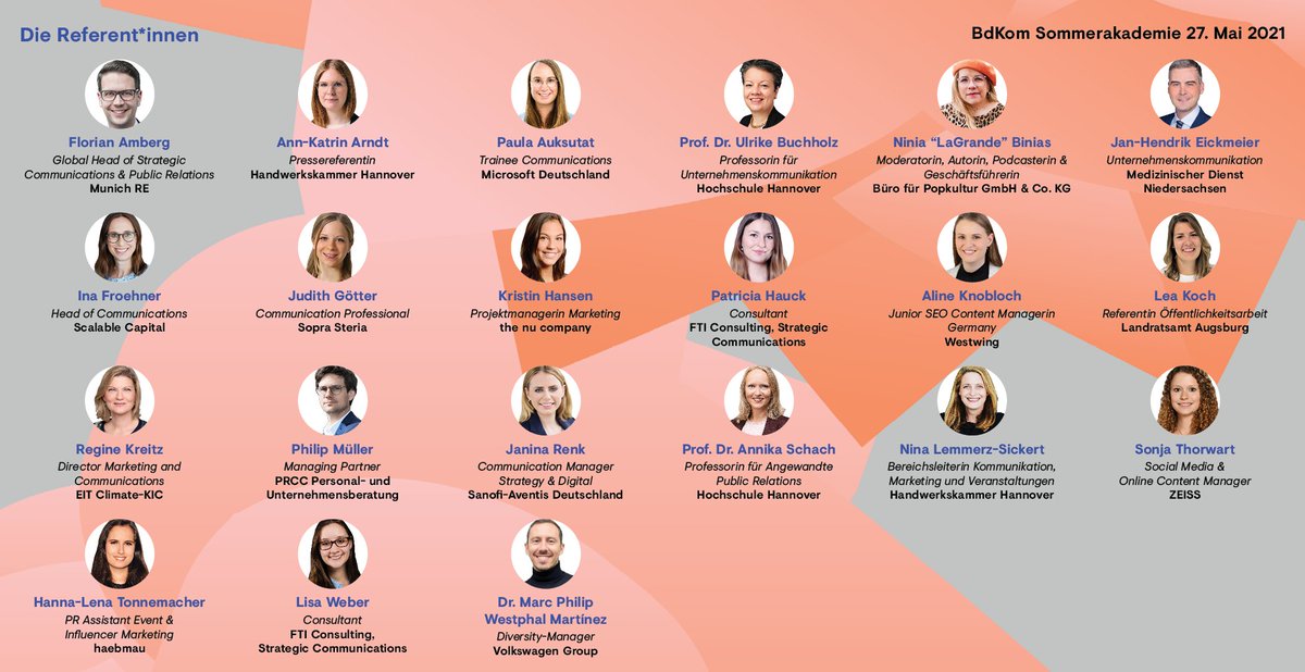 Morgen ist es soweit - wir freuen uns auf tolle Referent*innen, inspirierende Vorträge und zahlreiche Teilnehmende bei der ersten digitalen BdKom Sommerakademie zum Thema "Diversity gestalten". Jetzt noch kostenfrei anmelden: bdkom.de/aktivitaeten/t…
#KommunikationVerantworten