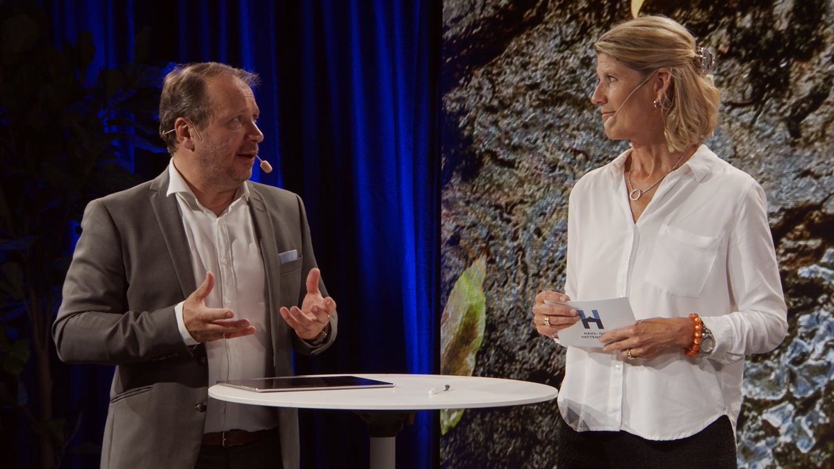 "Förutsättningsskapande" och "Nyttorealiserande" det är så vi jobbar. Inte minst inom arbetet med Nästa Generation Vatteninformation och AKVA. Magnus Petzäll avdelningschef Havs- och vattenmyndigheten,
Elisabet Thompson och Fredrik Ängdervik, programledare HaV på  #havforum 2021