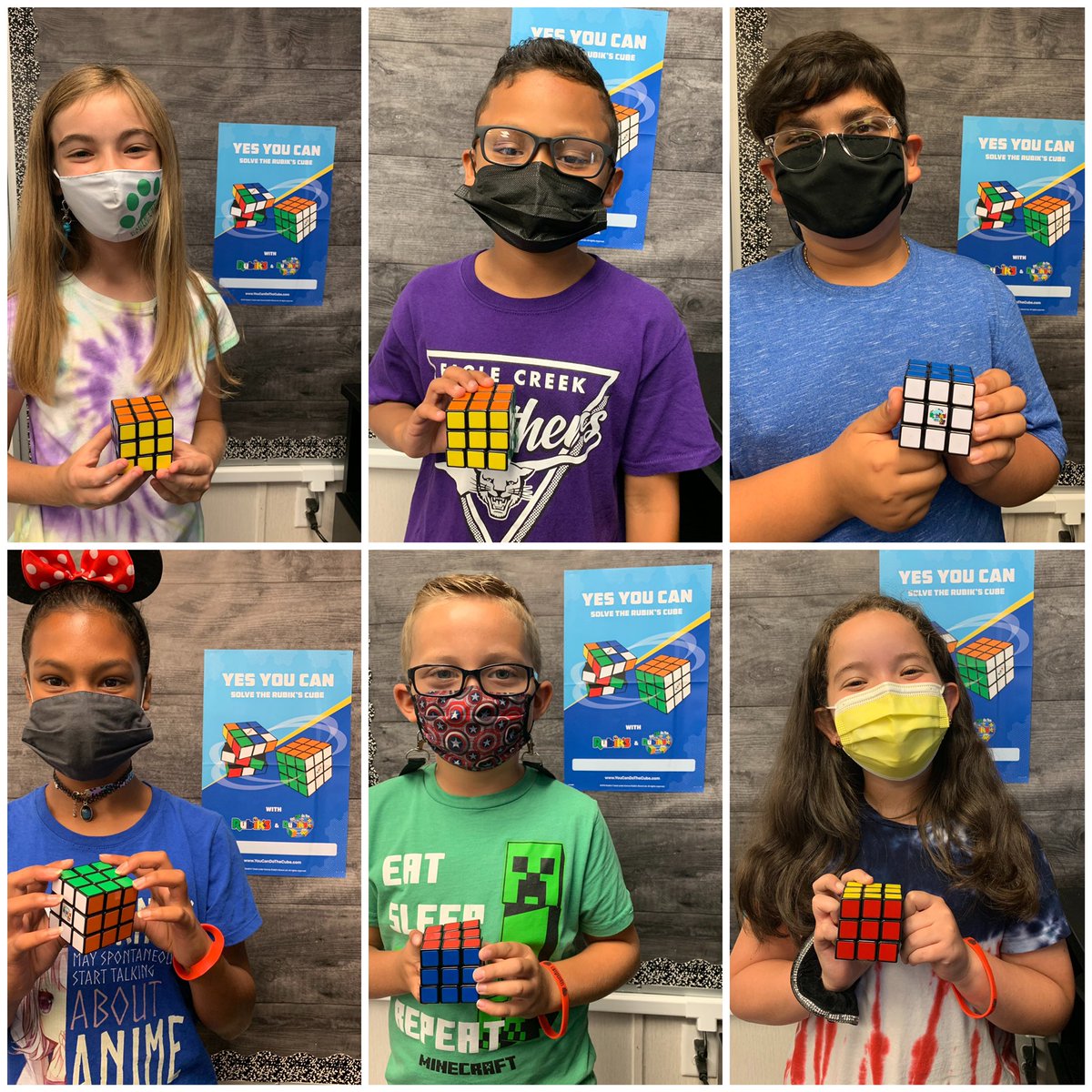 MrsLopezMagic's tweet image. Yesterday was the last day of school and these kiddos joined the list of Rubik’s cube solvers! @YouCanDoRubiks #KeepThemMotivated #ECEPantherPride🐾