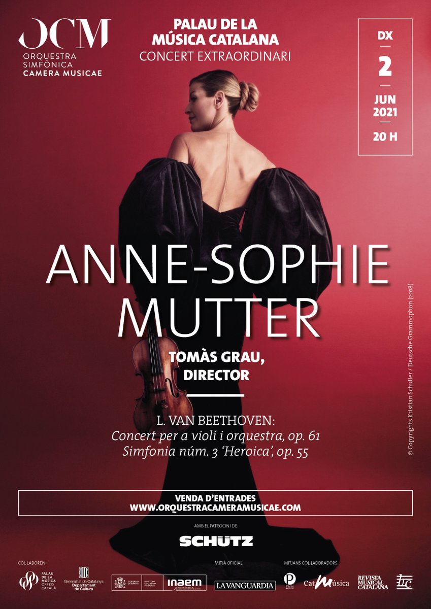 I am conducting this amazing concert with #AnneSophieMutter & @orquestraOCM at @palaumusicacat next week! Looking forward!!