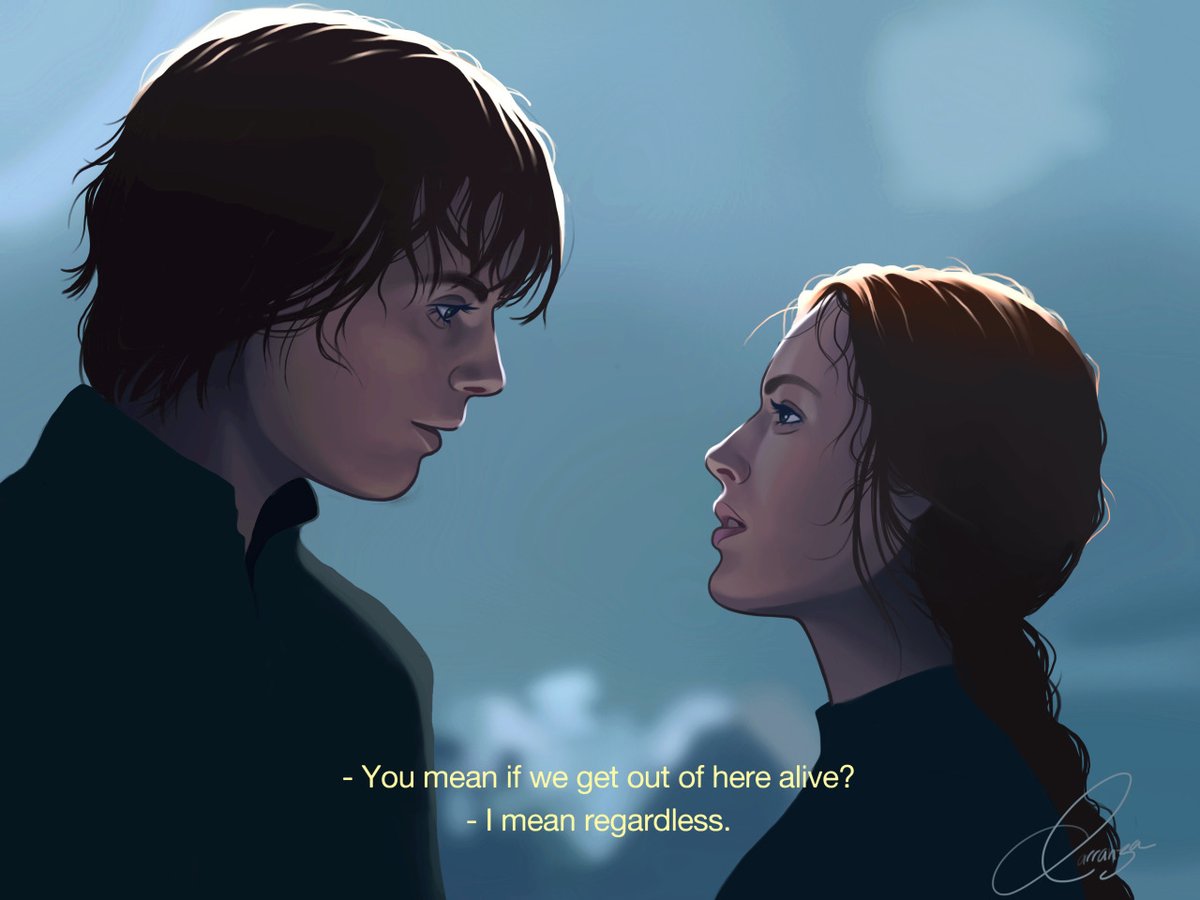 DailyMaraLuke's tweet photo. “Mara…will you marry me?” , by iisabelinski #starwars #expandeduniverse #marajade #lukeskywalker https://t.co/I9OGj4UUjM