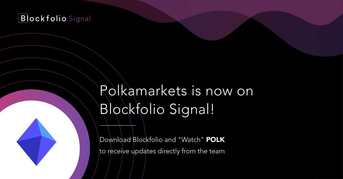 polkamarkets's tweet photo. 🚀 We are excited to join @blockfolio Signal to keep you updated on our latest project updates. Follow us on the link below:

👉 https://t.co/kldtbSzGdV https://t.co/U2Sc9TRGIs