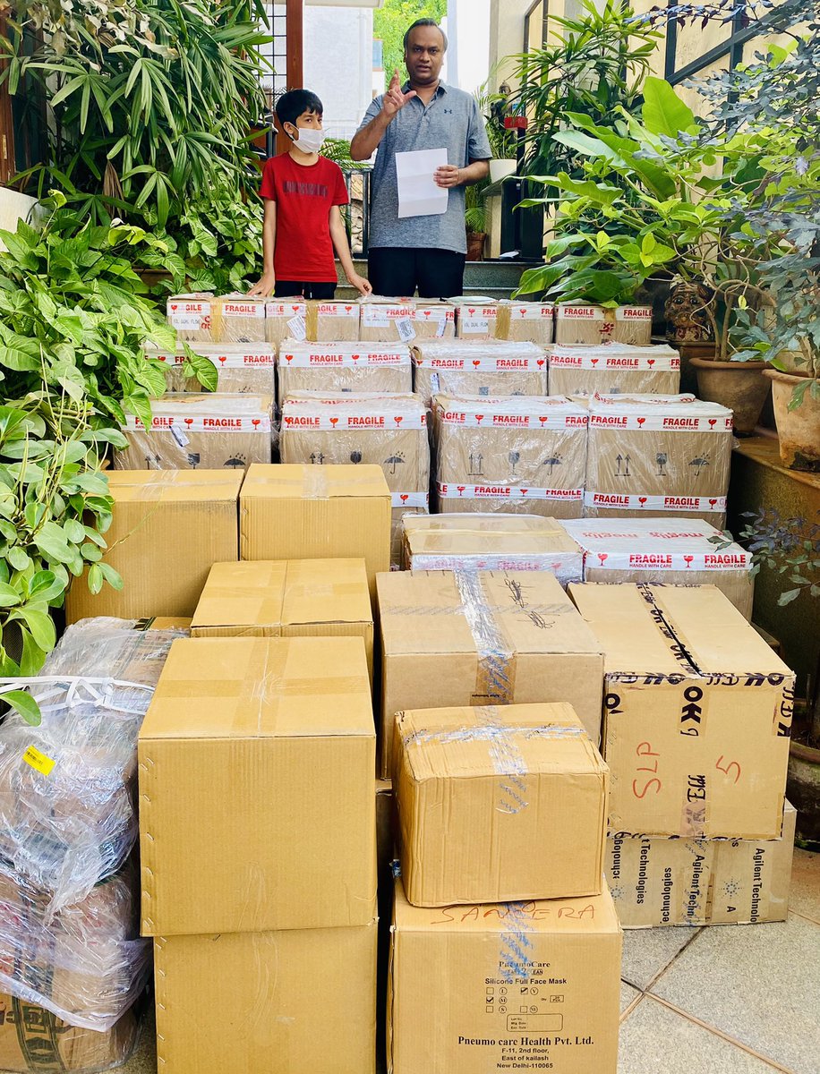 More relief to Kalaburagi. Very Grateful to all the help we are getting from all quarters through CSR. So far GIMS have received 66 oxygen concentrators, 25 bipap machines, O2 cylinders at taluk hospitals, over 600 beds to CCCs &amp; 1000s of medical essentials for health warriors