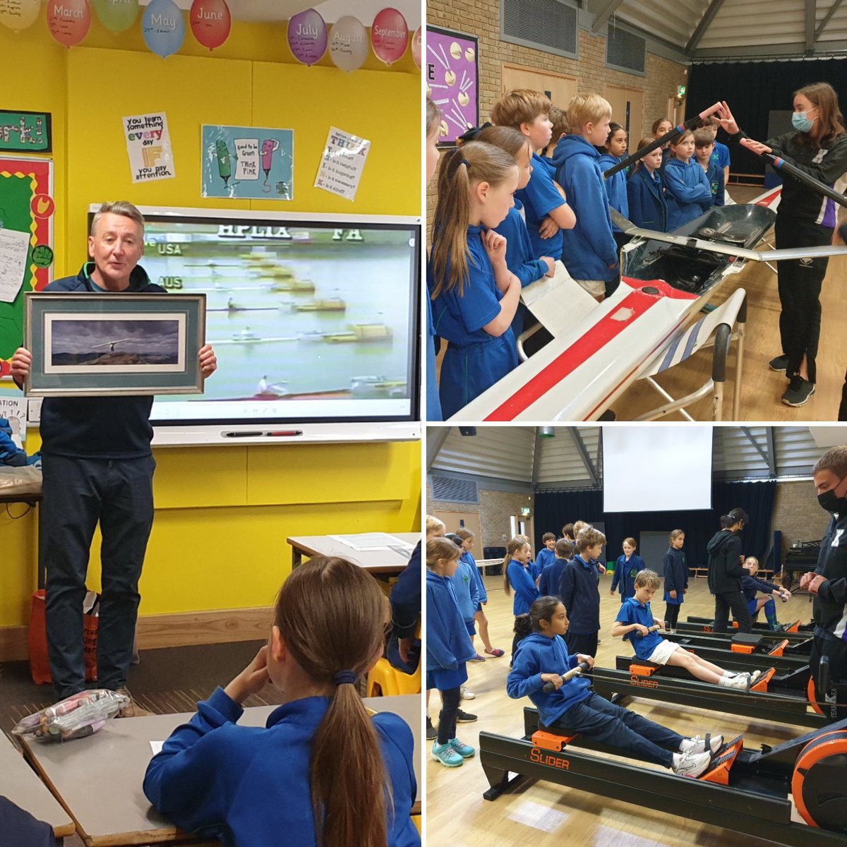 RPPS_UpperS's tweet photo. Kicking off our #RPPSOlympicWeek theme days with a visit from #PeterHaining and Team Keane! An inspirational talk about determination and positive thinking followed by practising on the rowing machines. Do we have any rowing champs in the making? #rowing #RPPSinspiration https://t.co/UEonmn7a6n