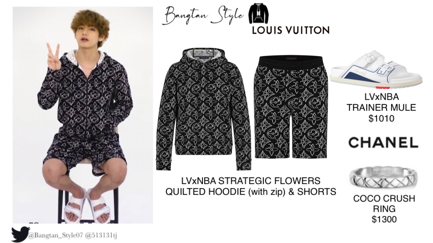 BTS FASHION/STYLE FINDER — 190114  J-Hope : Louis Vuitton - Kasai clutch  //