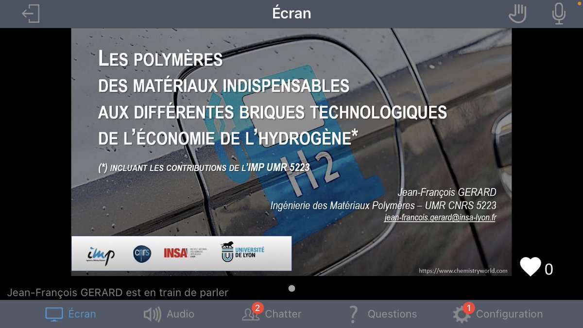 Pole_Polymeris's tweet photo. Webinaire en cours sur les opportunités des #polymères pour la filière #Hydrogene en partenariat avec ⁦@PoleS2E2⁩ et ⁦@ID4CAR⁩ : introduction de ⁦⁦@imp5223⁩ avec JF Gérard https://t.co/U7roCwfHSE