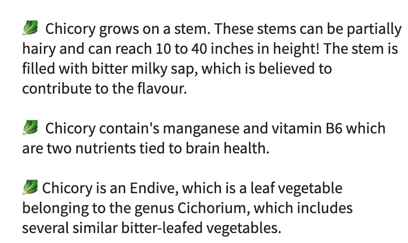 Curiousfruitveg's tweet photo. 3 Things you might not know about Chicory....
-
#chicory #endive #chicoryroot #facts #blog #curiousfacts #nutrition #plant #gardening #wednesdaywisdom #foodfacts https://t.co/evgiv6QcCr