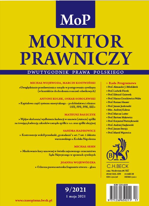 Inst_Emerytalny's tweet photo. Zapraszamy do lektury najnowszego numeru Monitora Prawniczego Nr 9/2021, w którym @AntoniKolek i @OSobolewski charakteryzują podobieństwa i różnice #OFE #PPK #PPE #IKEplus.
Zapraszamy do lektury.
#SystemEmerytalny #MoP #MonitorPrawniczy #Emerytury #Beck
https://t.co/5JcjYMdbgz https://t.co/KA53D2Z4nV