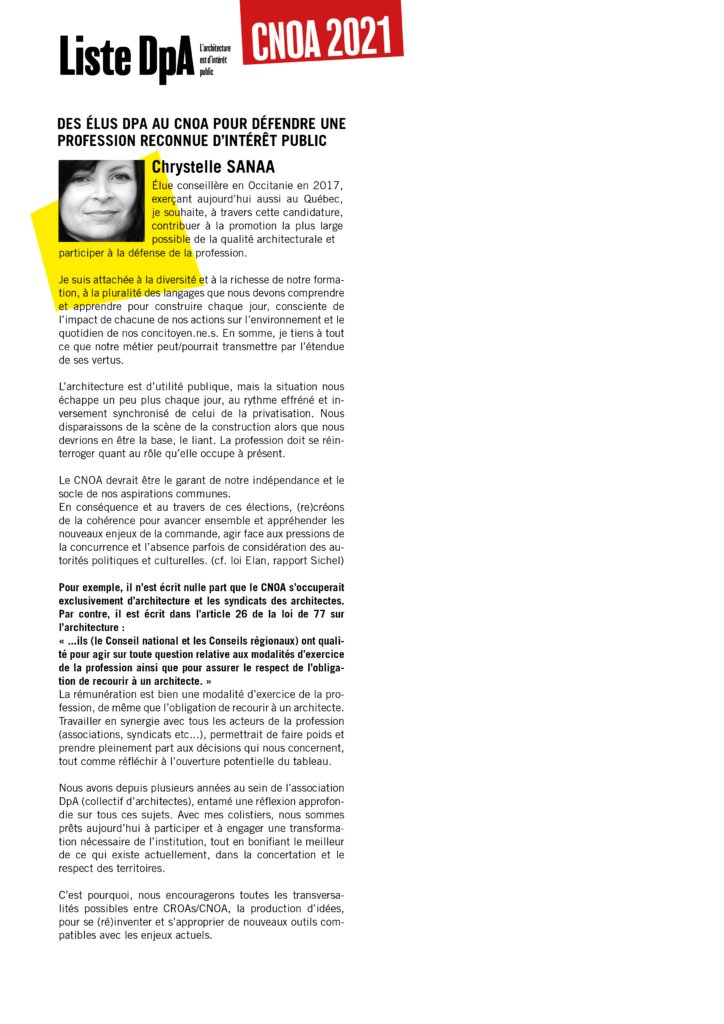 ArchiDpA's tweet photo. Chère #Teamarchi,
Le 18 mai se sont ouvertes les élections pour le renouvellement de moitié du Conseil National de l’Ordre des architectes #CNOA. 
Voici aujourd'hui les présentations détaillées  de 3 des colistiers #DpA, Joëlle, Alexandre et Chrystelle !
https://t.co/UVpp2fVfCB https://t.co/neuo4lQDCy