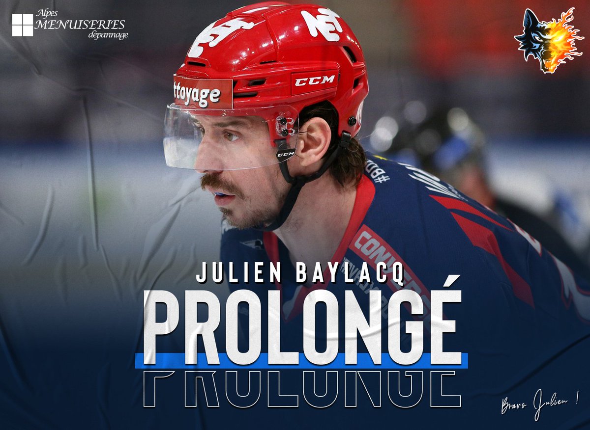 #Transferts 🔄 Le numéro 1️⃣3️⃣ Julien Baylacq sera toujours Grenoblois la saison prochaine ! Julien défendra une saison de plus ses couleurs en septembre ! 

Bravo Julien 👏👏👏

Rubrique parrainée par Alpes Menuiseries Dépannage 

#BDLNATION 🔴🔵