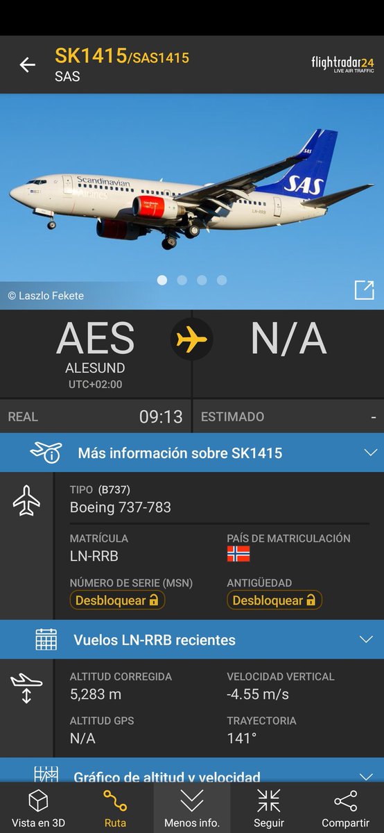 Plane7700's tweet photo. Emergency
7700
#SK1425 SAS
Alesund ➡️ N/A https://t.co/XcLbnfaufE