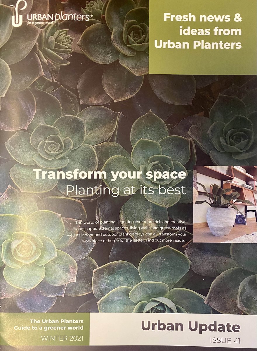 Our new Urban Update issue is out now - please keep an eye out for your copy 🌿🪴📓📖 #urbanplanters #urbanupdate #valueofplants #biophilicdesign #news #greenery #plantlove #planting #newinstalls #newsites #newcustomers
