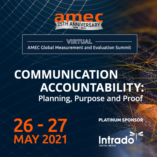 STARTING IN 1 HOUR #AMECSummit powered by @IntradoDigital #Communication Accountability: #Planning, #Purpose & Proof LAST MIN REG: bit.ly/2021AMECSummit  #AMEC25 #IPRA #IABC #ICCO #PRCIA #PRISA #PRSA #EACD @RepTodayMag @CommsNews_ @PRCA_UK & @CIPR_Global =CPD points