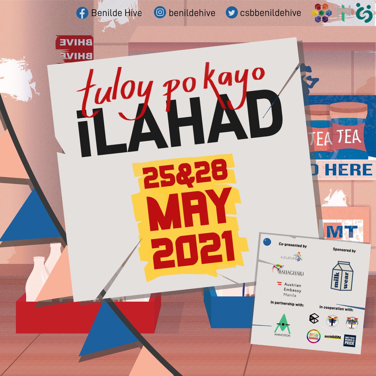 csbbenildehive's tweet photo. IPAKITA NATIN ANG MGA TALENTO MULA SA ATING KOMUNIDAD! 

Benilde Hive is proud to present ILAHAD, an art exhibit featuring the works from the LGBTQIA+ community! This exhibit emphasizes the usage of art to express individuality and shed light on the uniqueness each person holds. https://t.co/McQC5SycWU