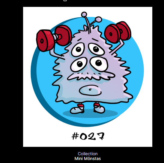 Thanks to <a href="/AdaArtNFT/">AdaArtNFT | Mini Mönstas #Cardano #CNFT</a> for the Mini monsta!!!!
Love this collection! 
Take a look at it now!
#NFTGiveaway #NFTCommunity #NFTcollectibles