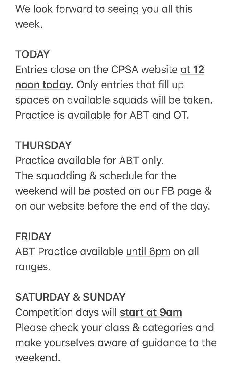nuttyclays's tweet photo. 💥💥ENGLISH OPEN ABT 2021💥💥
Notice to all Shooters https://t.co/W2Z3SmsKZ5
