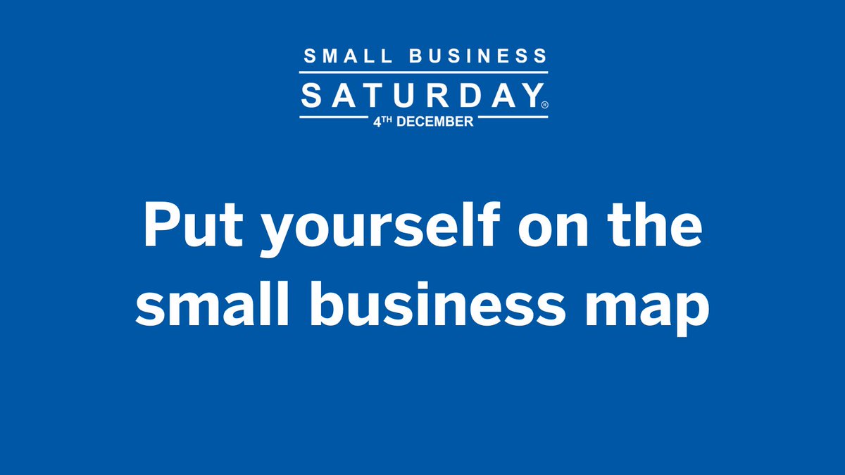 Have you joined our Small Business Finder yet? Let potential customers know about your products, services and delivery options and reach new customers across the UK. Put your business on the map: smallbusinesssaturdayuk.com