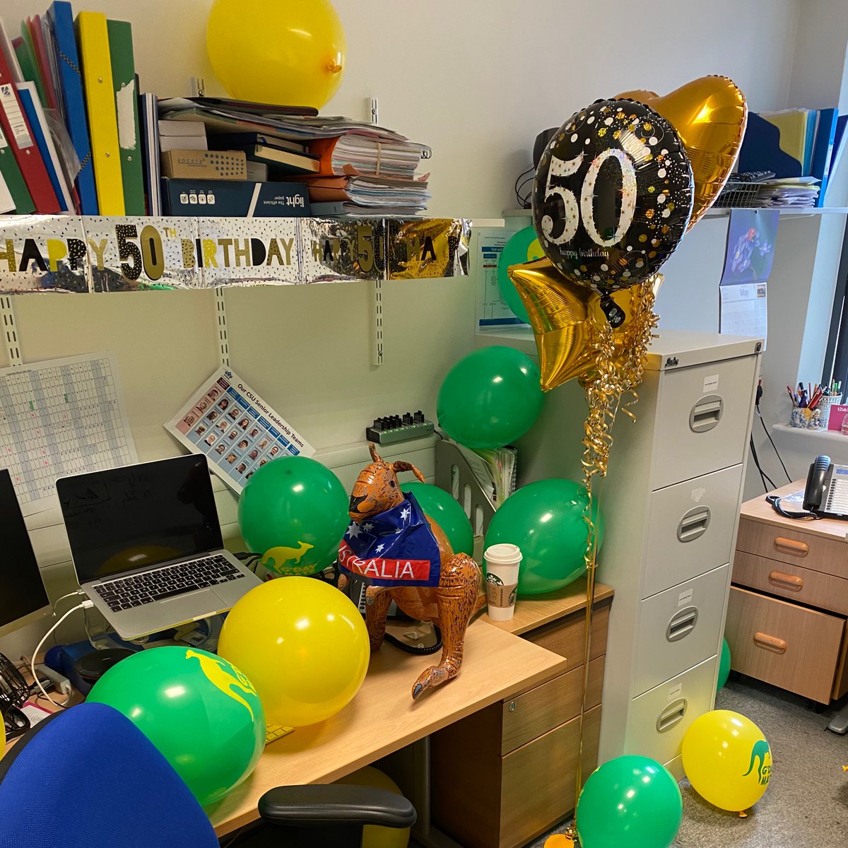 Reid Tiley (@reidme) on Twitter photo Came in today and the office was taken over! Thanks <a href="/stacey_nelligan/">Stacey Nelligan</a> <a href="/CatherineAllen2/">Cathy Allen</a> @carlyhoneyRGN @Pjoynson78 and Jason for the 🇦🇺themed office make over! 👏👏👏😂🤣😂🤣 Came in today and the office was taken over! Thanks <a href="/stacey_nelligan/">Stacey Nelligan</a> <a href="/CatherineAllen2/">Cathy Allen</a> @carlyhoneyRGN @Pjoynson78 and Jason for the 🇦🇺themed office make over! 👏👏👏😂🤣😂🤣