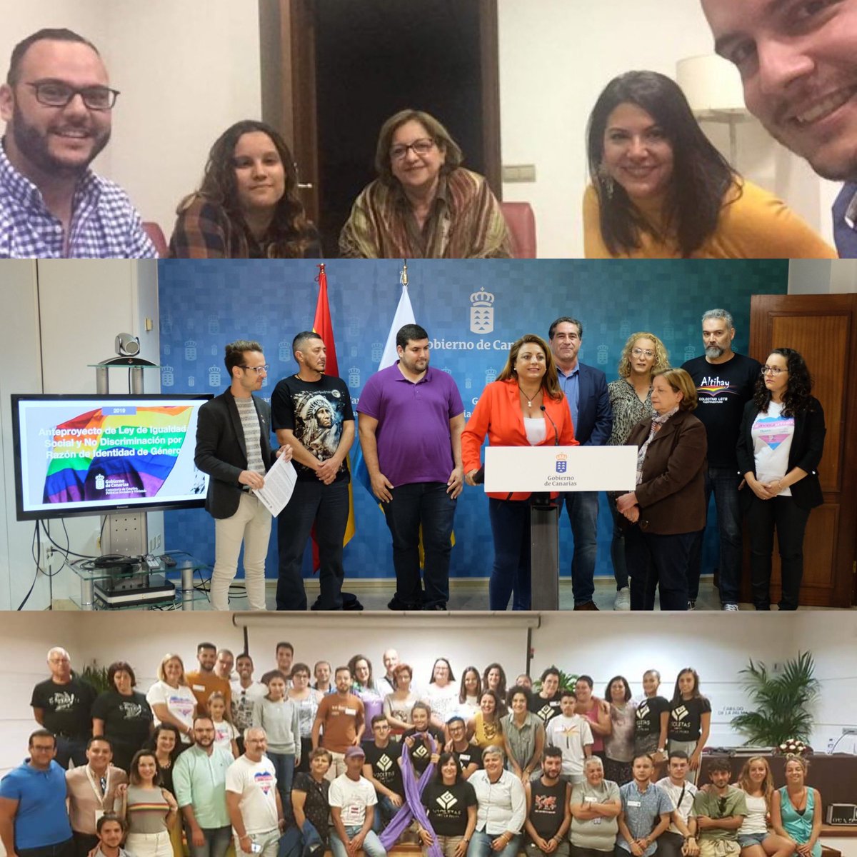 CCLGTB's tweet photo. El trabajo de los colectivos #LGTBIQ+ iniciado junto a @EquipoClavijo y @CristinaValido da una nueva ley que convierte a #Canarias nuevamente en referente. @MTJesus evidenciará en @parcan el sentir de @coalicion comprometida con los derechos y los avances sociales. 🏳️‍🌈🏳️‍⚧️ https://t.co/rI7a2HPWD9