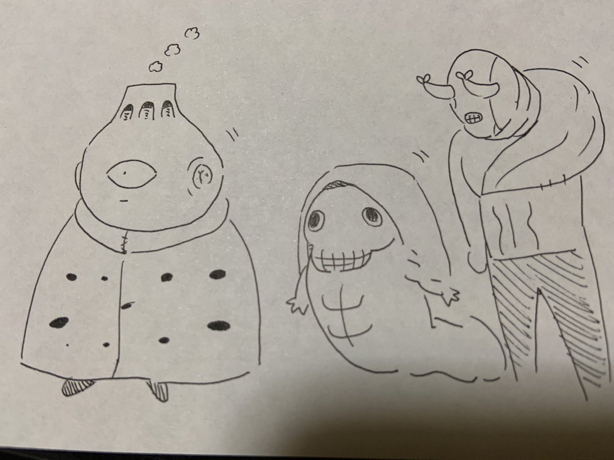 特級呪霊ズ描いてみました。 #絵描きさんと繫がりたい #イラスト #呪術