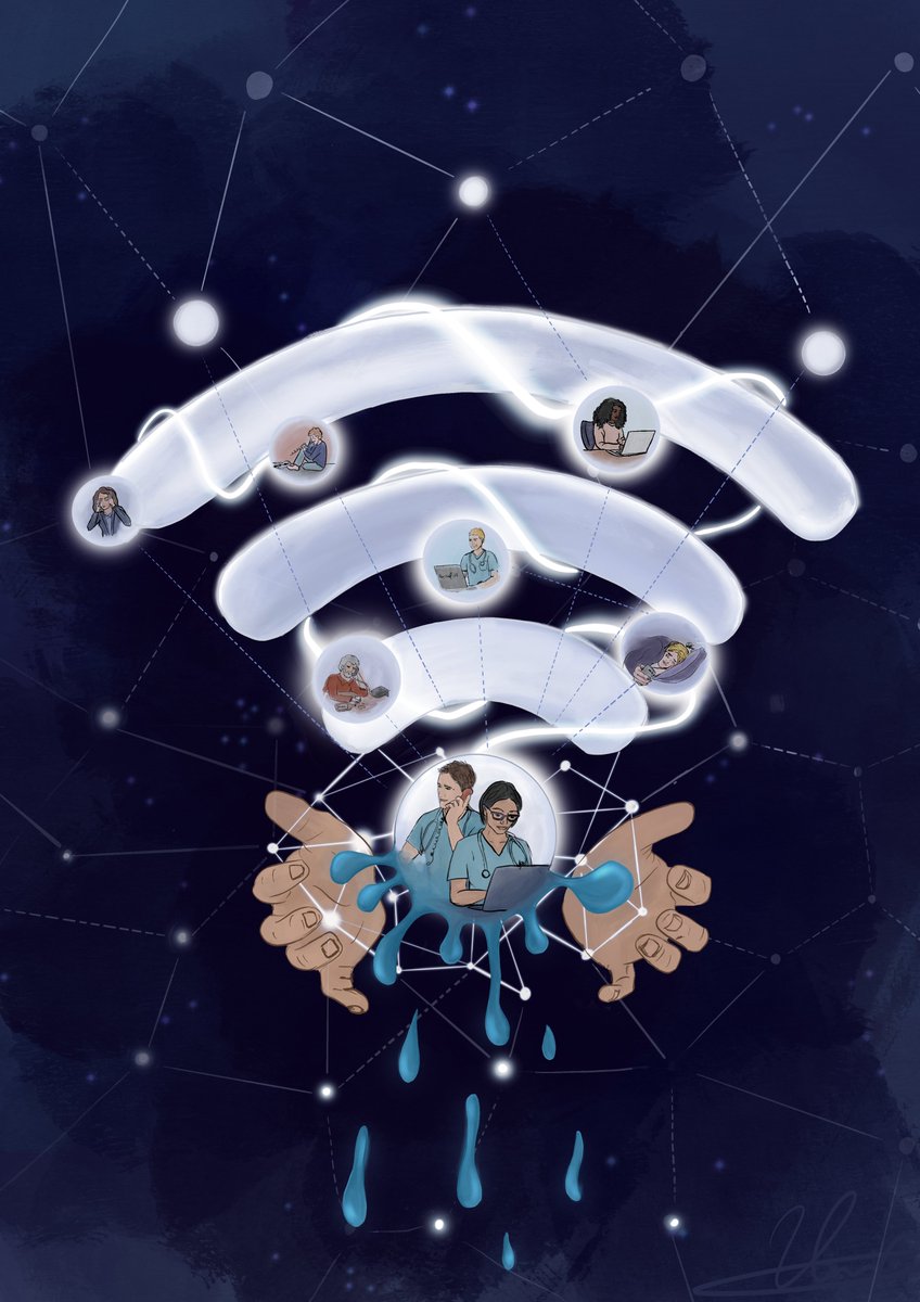 ImperialCharity's tweet image. We love this fantastic artwork created for a research project led by @ImperialBiz medical student @urvib98, highlighting the growing role of remote consultations in #NHS mental health care during Covid. ⏬
 
#artsinhealth
#wellbeingwednesday
