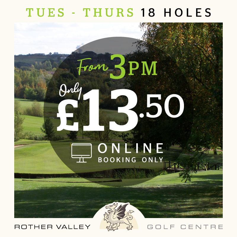 Enjoy a round of midweek #golf @RothValleyGolf 18 Holes of Golf From 3pm Tuesday - Thursday Only £13.50 7am - Noon - £19.50 Noon - 3pm - £15.50 Book now, brsgolf.com/rothervalley/v… #Sheffieldissuper #Sheffield #Rotherhamiswonderful #Barnsleyisbrill