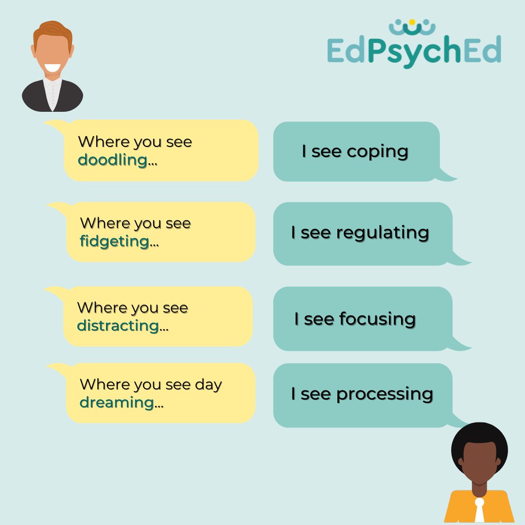 EdPsychEd's tweet photo. Sometimes, we need to change our perspective on behaviour . Many neurodivergent behaviours are seen as being 'bad',  when in fact the only bad thing is judgement. https://t.co/ftqULHusCM