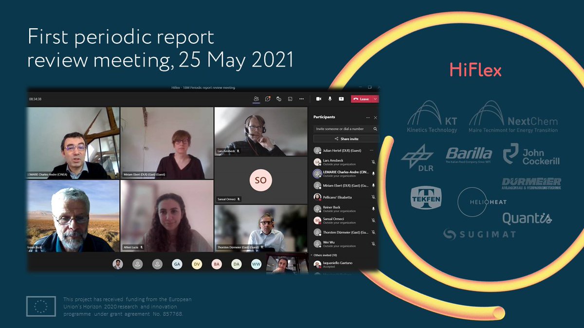 H2020_HiFlex's tweet photo. The review of the first 18 months of our #HiFlex project revealed a high technical quality with quite some challenges and adjustment here and there. We think, it went quite well overall. Thanks a lot for your support, Mr. Lemarie! 👏
@EU_Commission @EU_H2020 @H2020CSP https://t.co/Y6BWQQlnY9