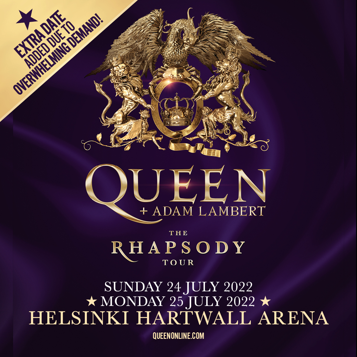 adamlambert's tweet photo. Ireland and Finland are ready for some live shows! Due to popular demand, extra extra dates have been added in Belfast &amp; Helsinki! 🇮🇪👑🇫🇮
@QueenWillRock @DrBrianMay @OfficialRMT 

https://t.co/Sj9sbgJgbX https://t.co/tCOwTYNxyq