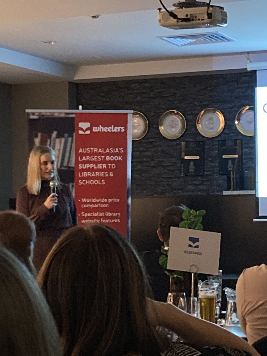 Paula Penfold presenting tonight at the delegates dinner sponsored by Wheelers. <a href="/paulapenfold/">Paula Penfold</a> #PLNZForum2021 #LiteracyInLife