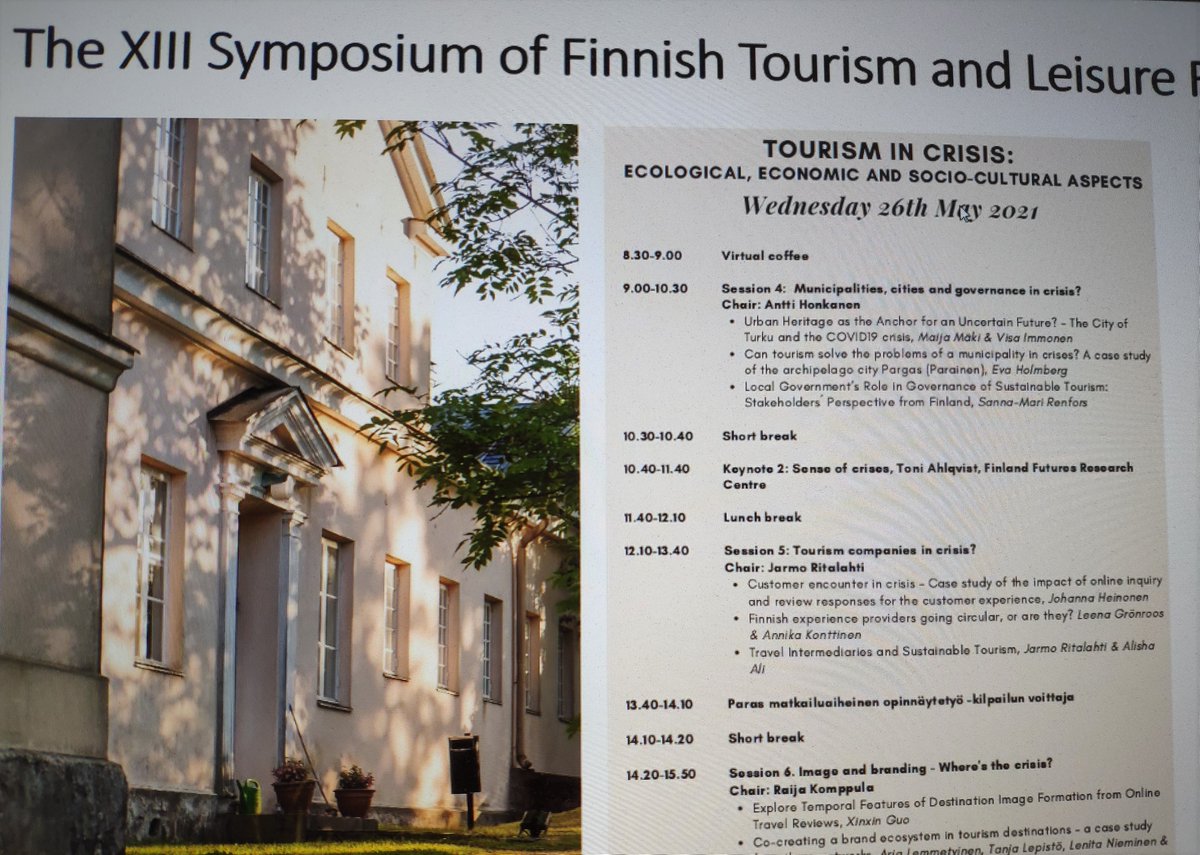 Kuntien rooli kestävän matkailun kehittämisessä on keskeinen. Kuitenkin julkisen ja yksityisen sektorin välillä on runsaasti ristiriitoja kehittämiseen liittyen - todettiin @SatakunnanAMK tekemässä tutkimuksessa valtakunnallisessa #matkailusymposiumissa.