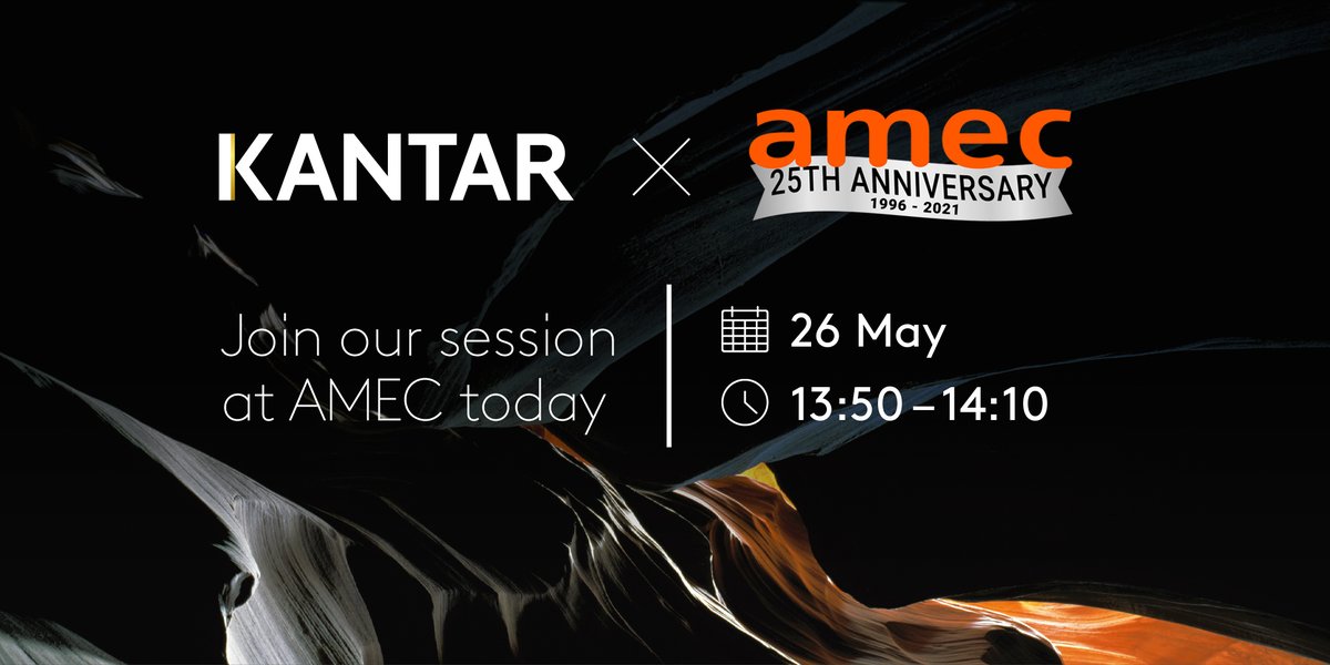Kantar_UKI's tweet photo. The @AmecOrg Summit is LIVE! Join us at 13.50 BST to hear about our latest industry insights with Kantar’s @MasinovaPetra #AMECSummit #CommsMeasurement https://t.co/FApwmrJFdV https://t.co/lxdJ9DSI4p