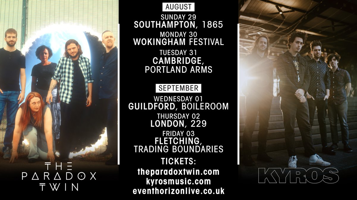 New date added - Friday 3rd September, at the legendary Trading Boundaries! Ticket link not live just yet, please keep checking back.

For tickets please visit:

theparadoxtwin.com
