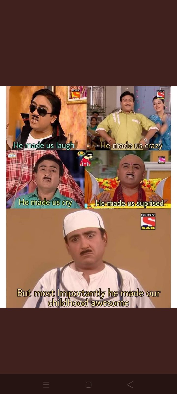 Happy birthday    legend Dilip Joshi sir.
Thank you for entertaining us.  