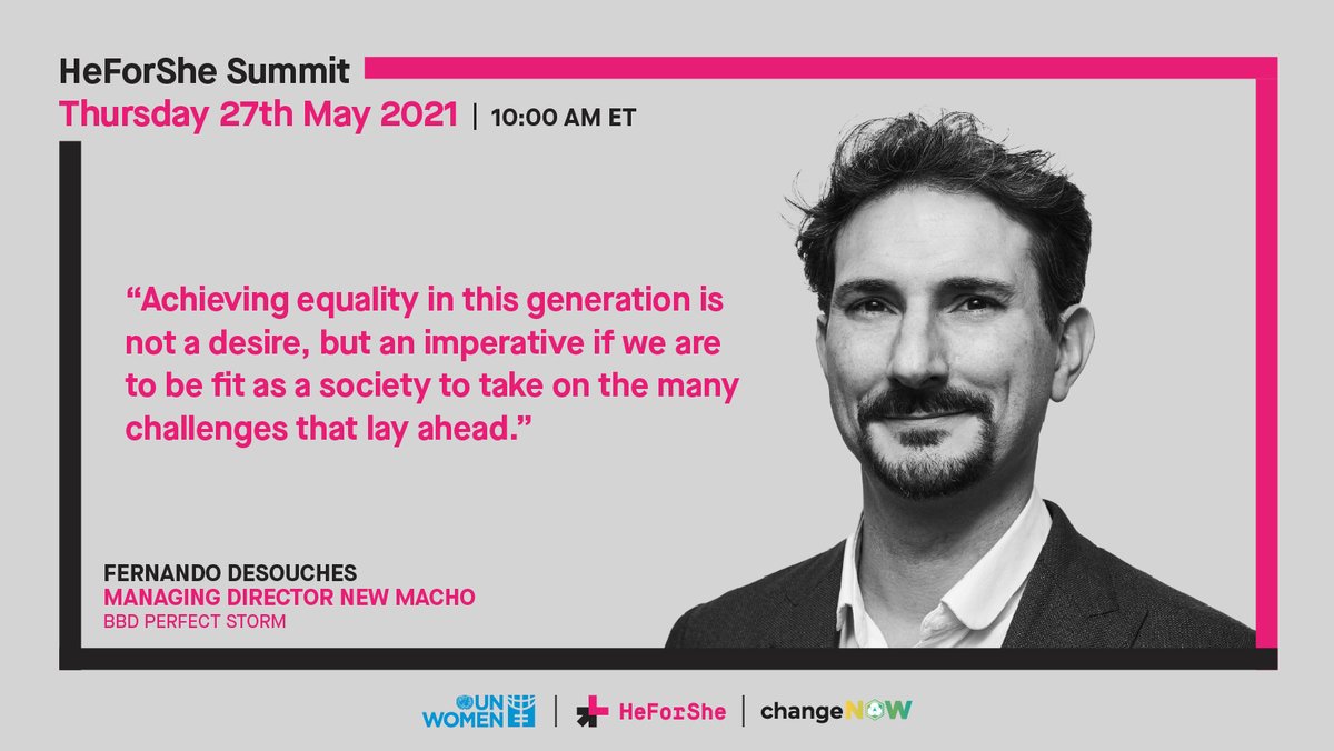 bbdperfectstorm's tweet photo. Hot on the heels of our appointment to the global #HeForShe campaign, our @New_Macho Director, @Fer_Desouches has been invited to speak at the #HeForSheSummit taking place tomorrow. 
You can still register here for this free event:  https://t.co/byt6FQNn6b
#genderequality #psdoes https://t.co/fk8yOYkcXn
