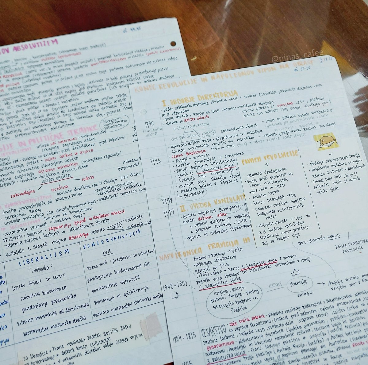 ninas_cafee's tweet photo. decided to make these notes into a post :) I made them a few years ago and they are so useful right now for my history final. On the side I wrote the years so I can picture the events better! 

#studyspo https://t.co/qnTt4ymZC2