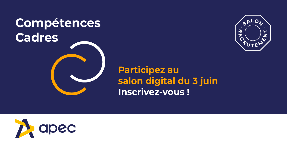Apecfr's tweet photo. [📅 Jeudi 3 juin : SALON COMPETENCES #CADRES / J-8] 
Métiers de l’ingénieur &amp; du commercial 
Inscrivez-vous au salon et consultez la liste des exposants et les opportunités d' #emploi 👉 https://t.co/G1O4RRgLyU
#JeunesDiplômés #1jeune1solution #FranceRelance #CompétencesCadres https://t.co/gWx0kGC3mN