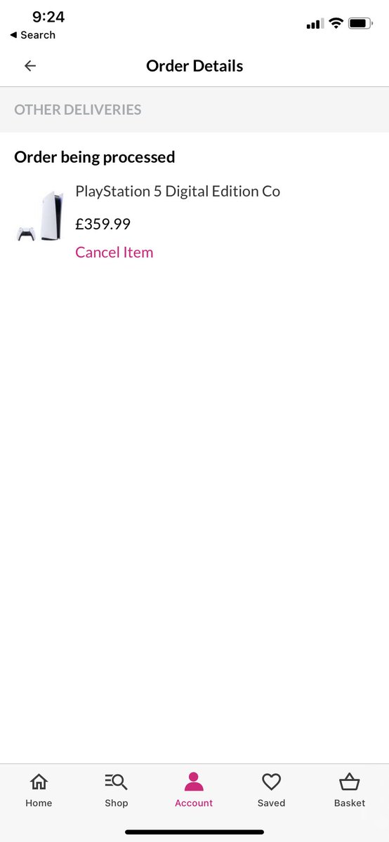 TjDetweiler94's tweet photo. @PS5StockAlertUK I got these after playing an order 😂 I don’t know what’s happening just have to wait and see https://t.co/y3GbmBph47