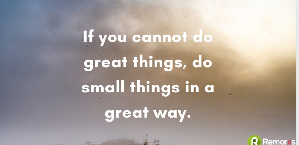 Swapnasocial's tweet photo. "If you cannot do great things, do small things in a great way." 

#motivation #motivationalquote https://t.co/mn68OvdCHY