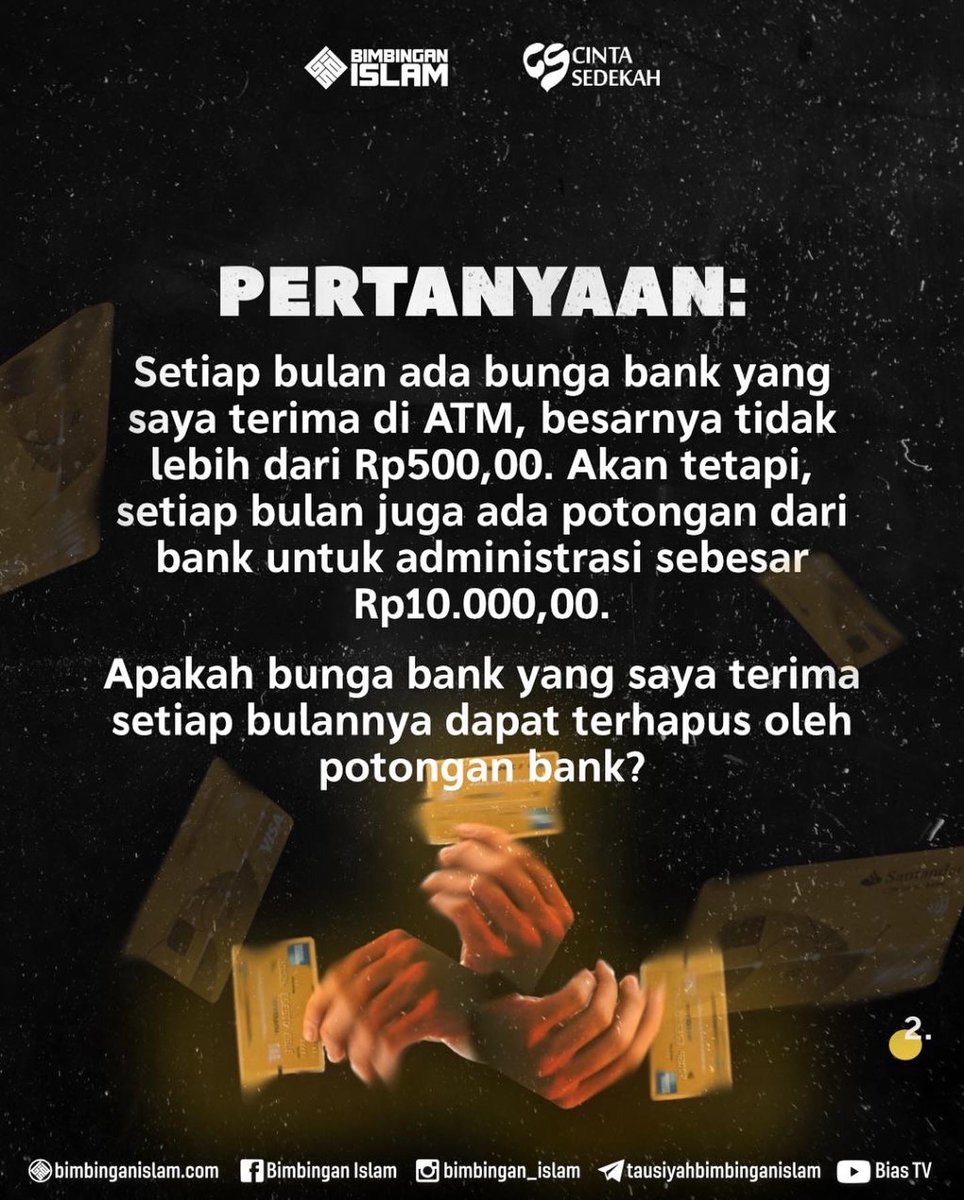 bimbingan_islam's tweet photo. Uang Bunga Untuk Bayar Admin Bank?

selengkapnya di https://t.co/TQEL7AIla4 https://t.co/18JmdahxDK