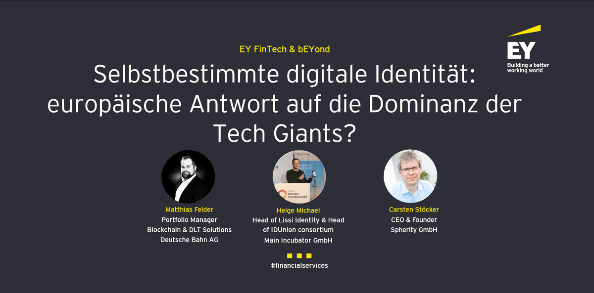 Welche Chancen bietet selbstbestimmtes Identitätsmanagent als Kontrapunkt zu den Tech Giants? Herzlichen Dank an Matthias Felder von <a href="/DB_Presse/">Deutsche Bahn AG</a>,  @mainincubator und @carstenStoecker von @spherityproject für die spannende Diskussion.
spoti.fi/3fmeXu7
apple.co/2SwI0SH