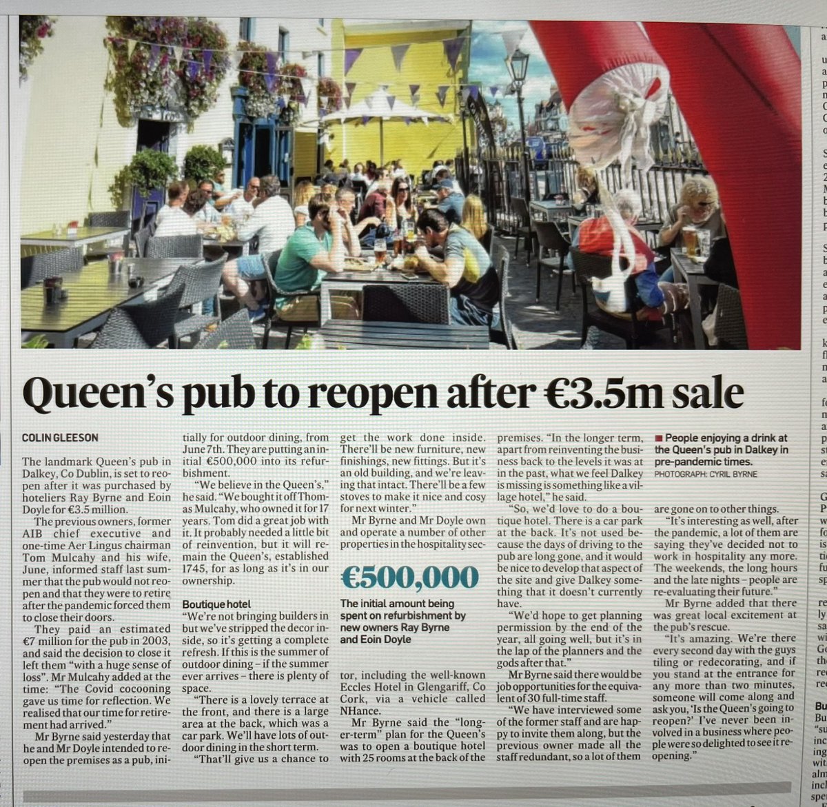 This is very good news for Dalkey